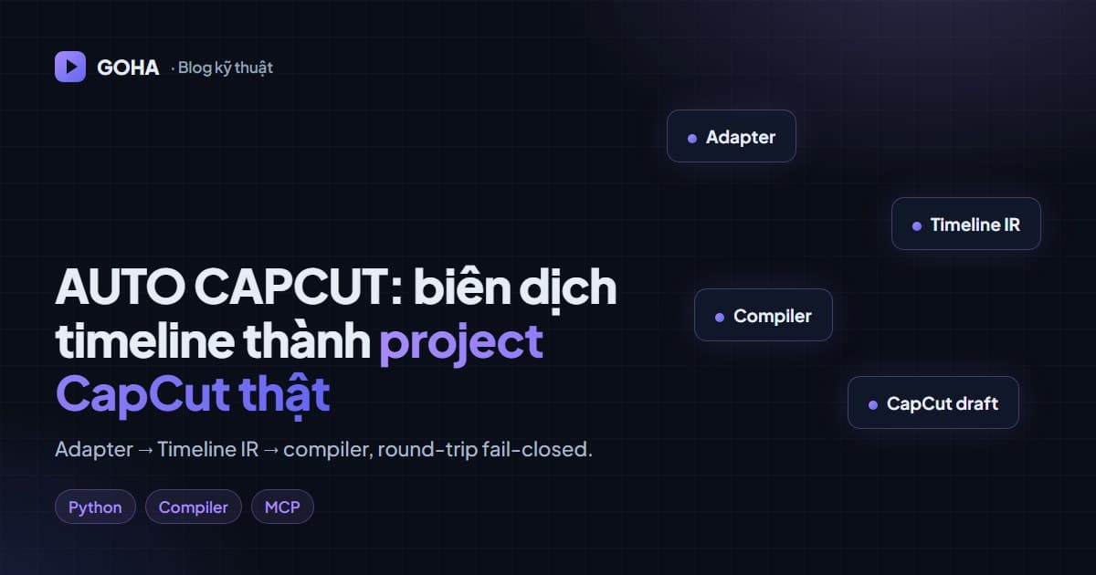 AUTO CAPCUT: biên dịch timeline thành project CapCut thật